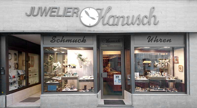 Laden von Juwelier und Uhrmacher Hanusch in Oschersleben (Bode)